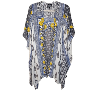Angie Boho Floral and Paisley print Kimono One Size Fits Most